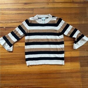 Striped Bell Sleeve Sweater